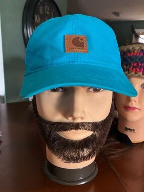Carhartt hat-turquoise with brown signature tag